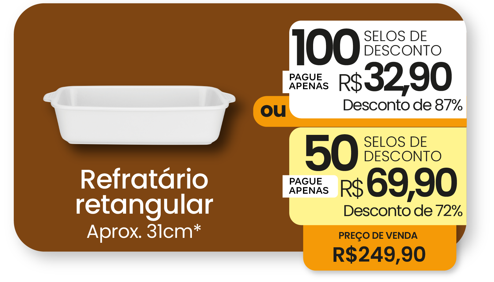 REFRATÁRIO RETANGULAR APROX 31CM